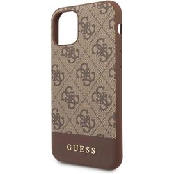 GUESS Stripe Metal Logo Hard for iPhone 11