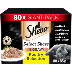 Sheba Select Slices Poultry Selection in Gravy  80 pcs