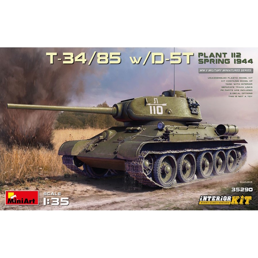 MiniArt T-34/85 w/d-5t. Plant 112. Spring 1944. Interior Kit (1:35)