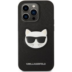 Karl Lagerfeld Saffiano Choupette Head Patch for iPhone 14 Pro