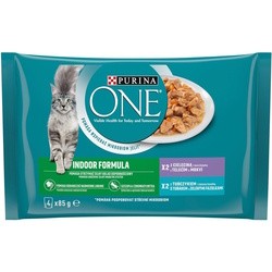 Purina ONE Indoor Veal/Tuna Pouch 4 pcs