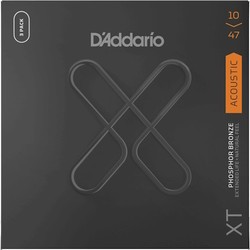 DAddario XT Acoustic Phosphor Bronze 10-47 (3-Pack)