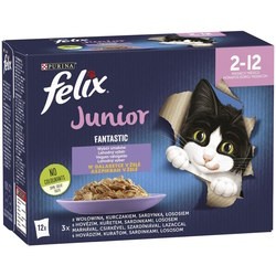 Felix Fantastic Junior with Meat/Fish in Jelly 12 pcs