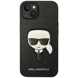 Karl Lagerfeld Saffiano Karl&apos;s Head Patch for iPhone 14 Plus