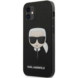 Karl Lagerfeld Saffiano Karl&apos;s Head Patch for iPhone 12 Pro