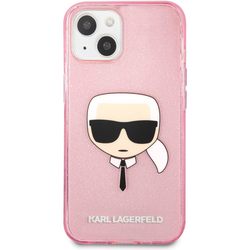 Karl Lagerfeld Glitter Karl&apos;s Head for iPhone 13 Pro Max