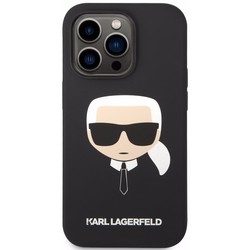 Karl Lagerfeld Saffiano Karl&apos;s Head Patch for iPhone 14 Pro