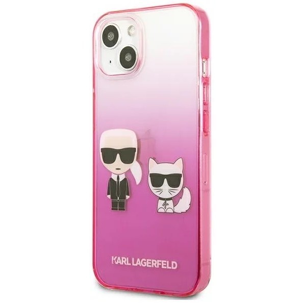 Karl Lagerfeld Gradient Iconic Karl and Choupette for iPhone 13 Mini