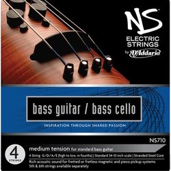 DAddario NS Electric Bass Guitar/Cello 4/4 Medium