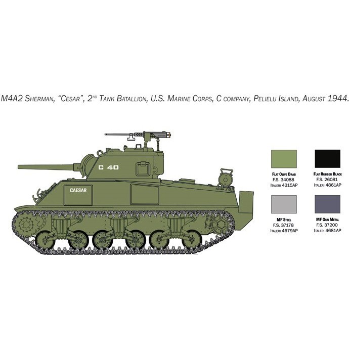 ITALERI M4A2 Sherman US Marines Corps (1:35)