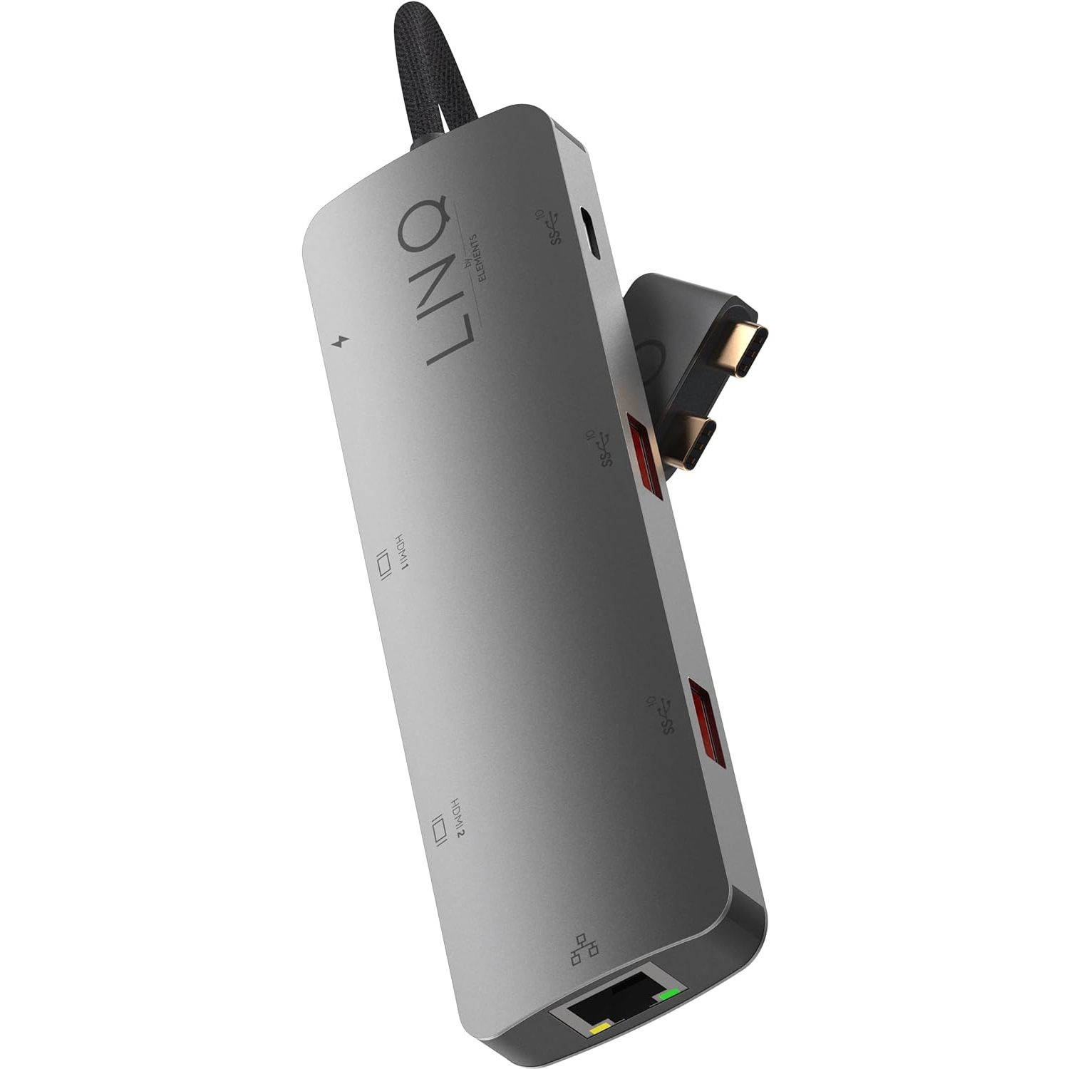 LINQ 7in2 Pro USB-C 10Gbps Multiport Hub with Dual 4K HDMI and Ethernet for MacBook M1/M2