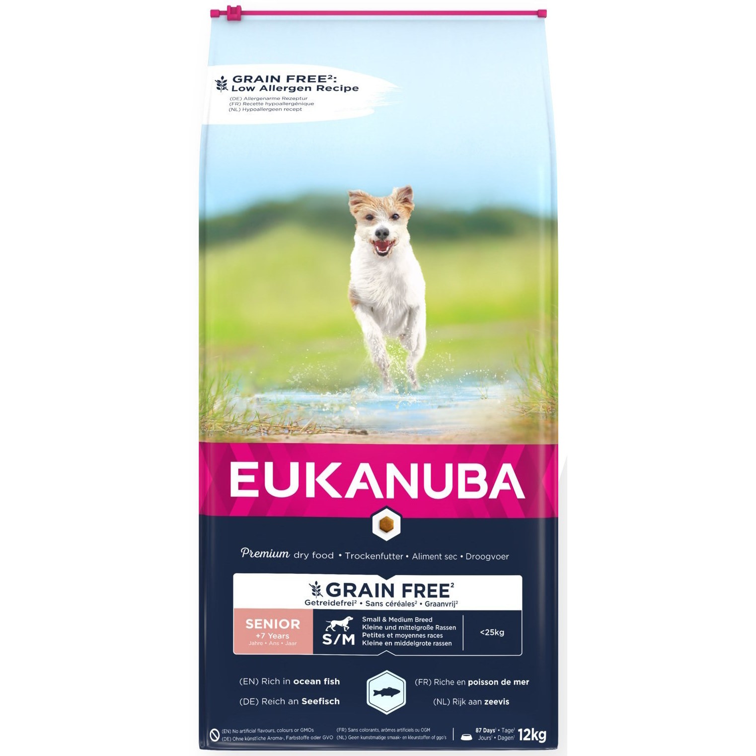 Eukanuba Senior S/M Breed Grain Free Ocean Fish 12 kg