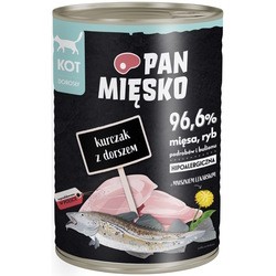 PAN MIESKO Wet Food Adult Chicken with Cod  400 g