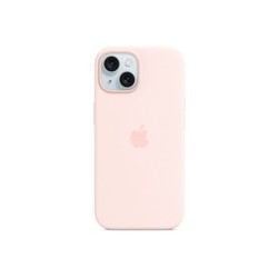 Apple Silicone Case with MagSafe for iPhone 15 (розовый)