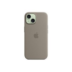 Apple Silicone Case with MagSafe for iPhone 15 (серый)