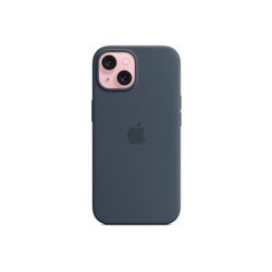 Apple Silicone Case with MagSafe for iPhone 15 (синий)