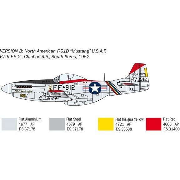 ITALERI North American F-51D Mustang Korean War (1:72)