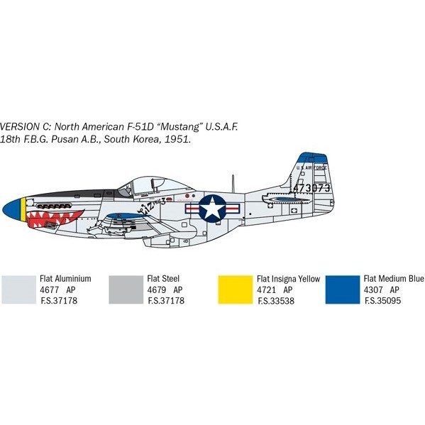 ITALERI North American F-51D Mustang Korean War (1:72)