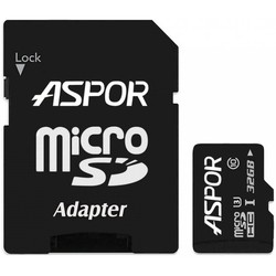 Aspor MicroSDHC UHS-III Class 10 + SD adapter 64&nbsp;ГБ