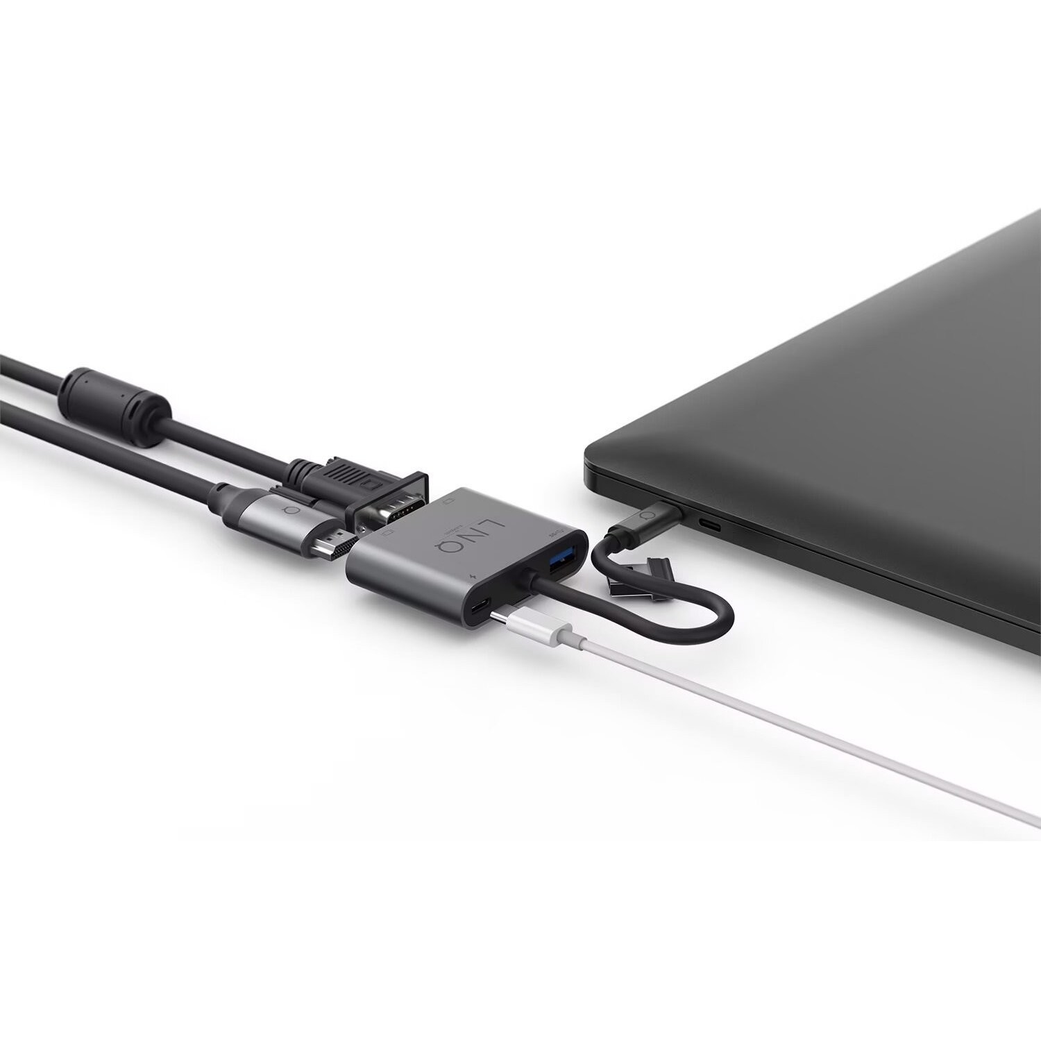 LINQ 4in1 4K HDMI Adapter with PD USB-A and VGA