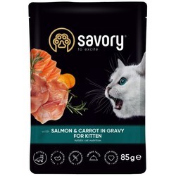 Savory Kitten Pouch Salmon\/Carrot in Gravy 85 g