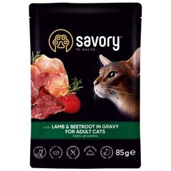 Savory Adult Cat Pouch Lamb\/Beetroot in Gravy 85 g