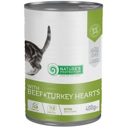 Natures Protection Kitten Canned Beef\/Turkey Hearts 400 g