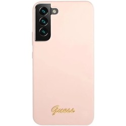 GUESS Silicone Script Metal Logo for Galaxy S23 Plus