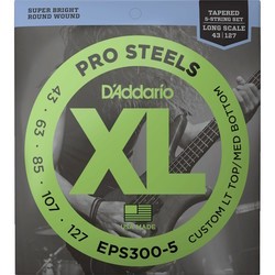 DAddario XL ProSteels Bass 5-String 43-127