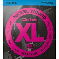 DAddario XL Nickel Wound Bass MS 45-100