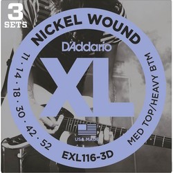 DAddario XL Nickel Wound 11-52 (3-Pack)