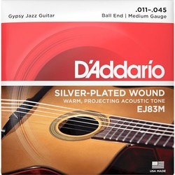 DAddario Gypsy Jazz Silverplated Wound Ball End 11-45