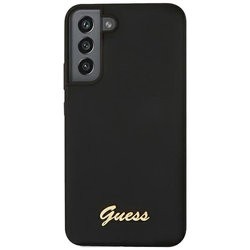 GUESS Silicone Script Metal Logo for Galaxy S22 Plus