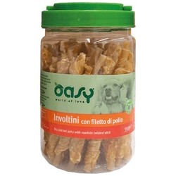OASY Treats Chicken Jerky with Rawhide Twisted Stick 350 g