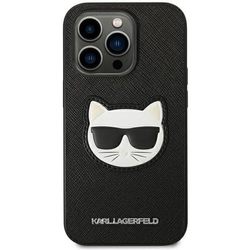Karl Lagerfeld Saffiano Choupette Head Patch for iPhone 14 Pro Max