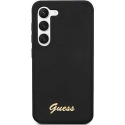 GUESS Silicone Script Gold Logo for Galaxy S23