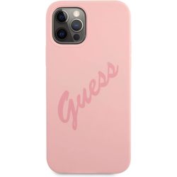 GUESS Silicone Vintage Script for iPhone 12\/12 Pro