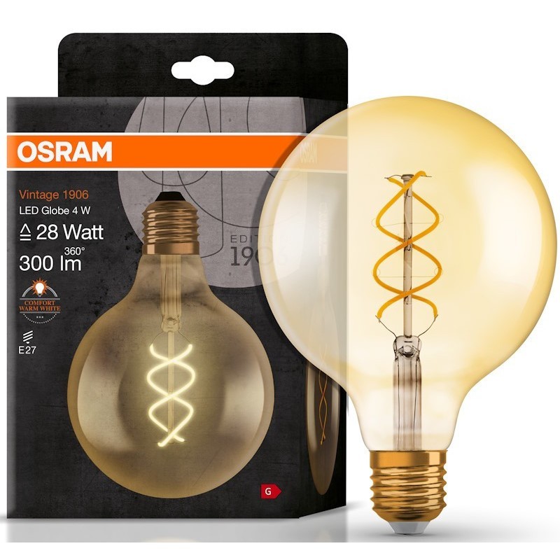 Osram Vintage 1906 Globe 28 4W 2000K E27