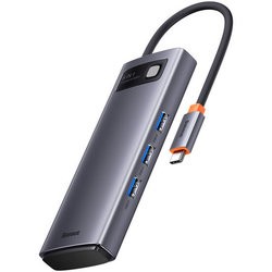 BASEUS Metal Gleam Multifunctional 6-in-1 USB-C to 3xUSB-A\/USB-C\/2xHDMI