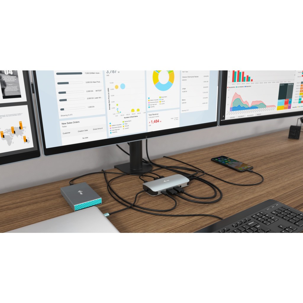 i-Tec USB-C Metal Nano 3x Display Docking Station + Power Delivery 100 W