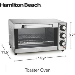 Hamilton Beach 4 Slice Toaster Oven нержавейка