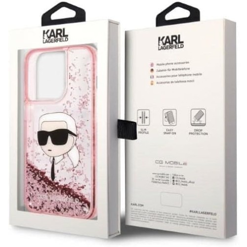 Karl Lagerfeld Glitter Karl Head for iPhone 14 Pro Max