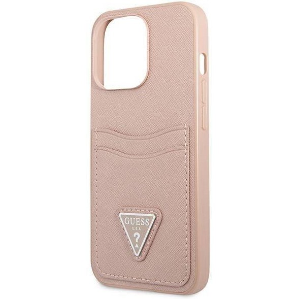 GUESS Saffiano Triangle Logo Cardslot for iPhone 13 Pro Max