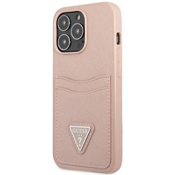 GUESS Saffiano Triangle Logo Cardslot for iPhone 13 Pro Max