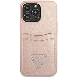 GUESS Saffiano Triangle Logo Cardslot for iPhone 13 Pro Max
