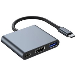Alogy HUB 3in1 USB C to HDMI + USB-A + USB-C 4K 60Hz