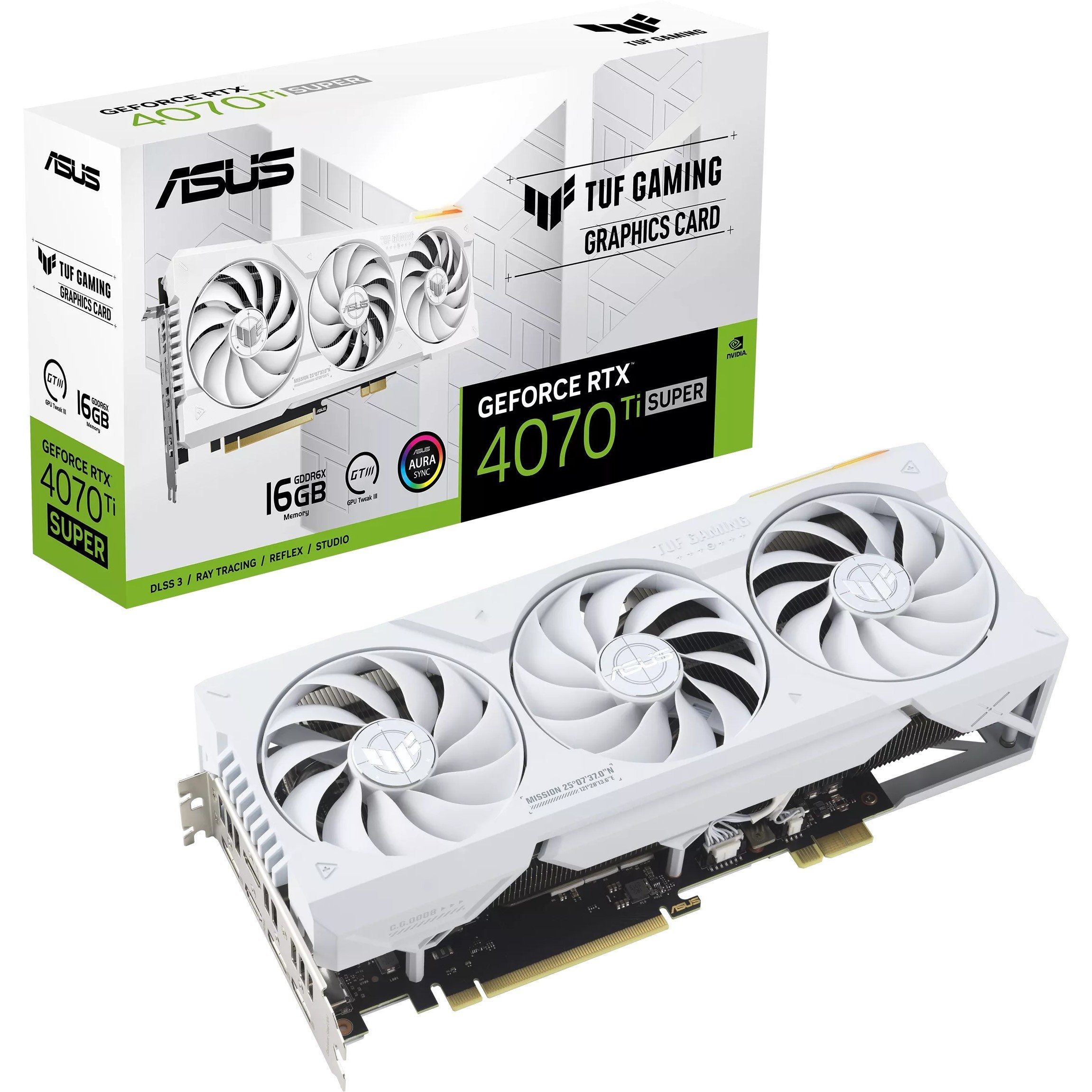 Asus GeForce RTX 4070 Ti SUPER TUF Gaming BTF White