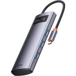 BASEUS Metal Gleam Series 4-in-1 USB Type C - 4 x USB 3.2 Gen. 1