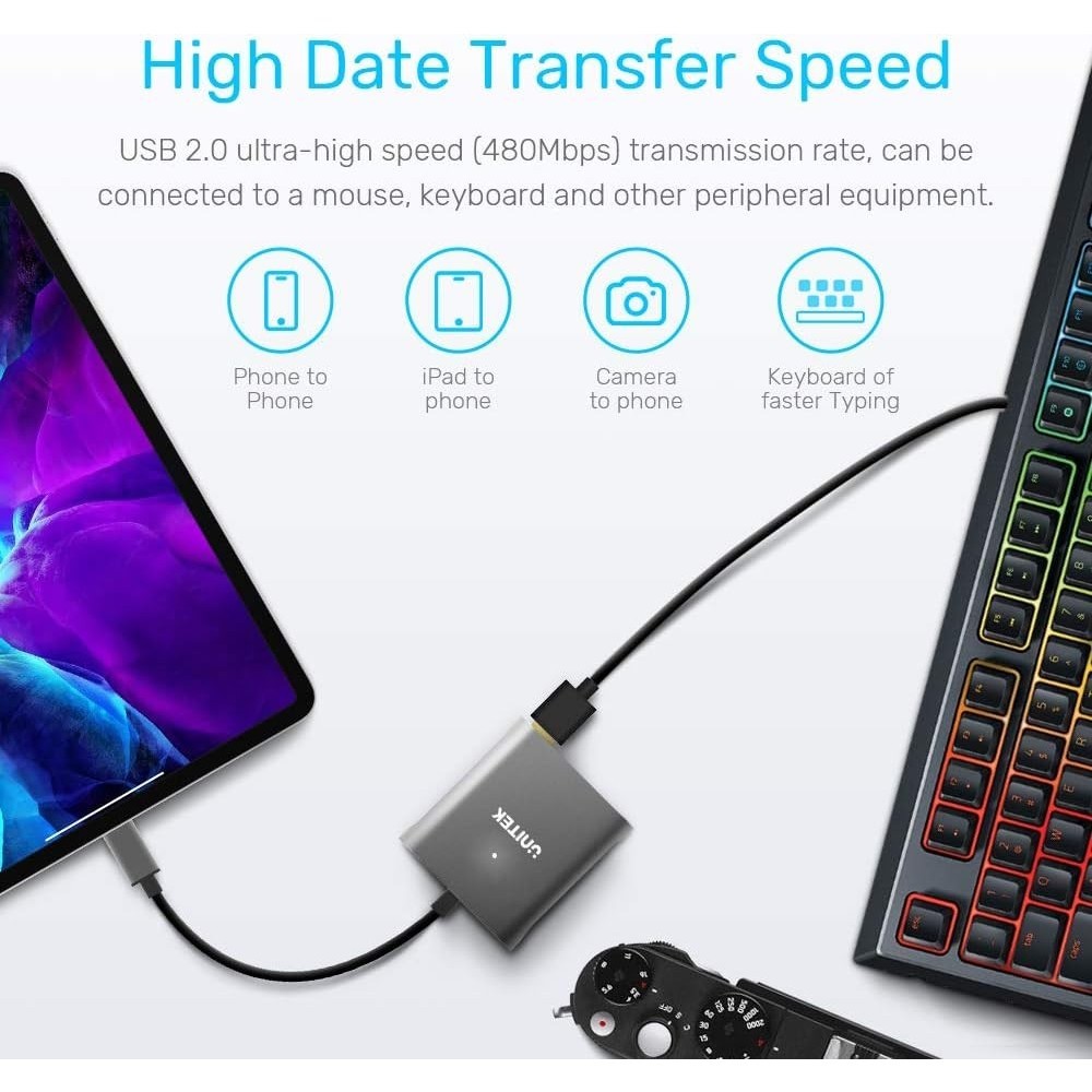 Unitek USB 3.1 3-in-1 USB-C Card Reader