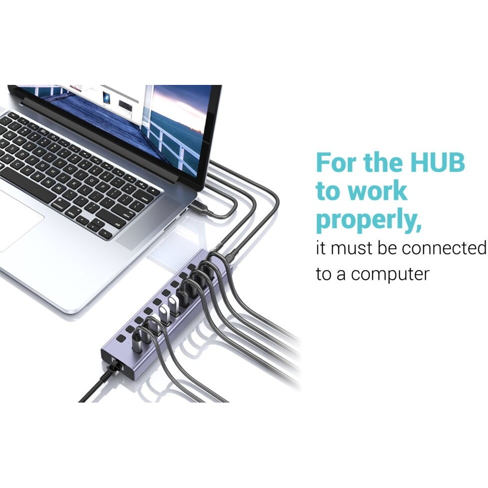 i-Tec USB-A\/USB-C Charging HUB 9port with LAN + Power Adapter 60 W